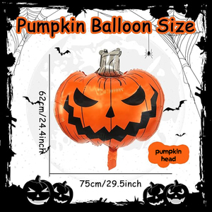Bulk Orange Halloween Scary Jack-o'-lantern Foil <b>Balloon</b>, Metallic Party <b>Balloon</b> for Spooky Trick or Treat <b>Decor</b> - Product Image 3