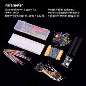 Kit de démarrage Arduino JIATEWEI, 830 points de connexion, plateau de prototypage, éducation électronique, projets DIY, compatible avec UNO R3 - Product Image 5