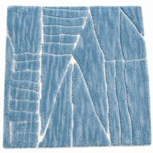 Tapis moderne en laine noué à la main, design géométrique - Product Image 5