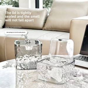 Poubelle de bureau à ouverture par pression, petite poubelle de rangement pour bureau - Product Image 2