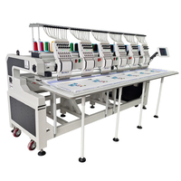 Máquina de Bordar Computarizada Gensen de 6/8 Cabezas, Alta Velocidad, 12/15 Agujas, Industrial/Comercial, para Gorras, Sombreros, Camisetas y Bordado Plano, con Certificación CE
