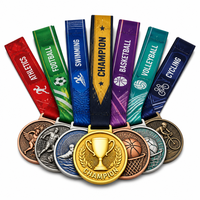 Médailles personnalisées en alliage de zinc et laiton pour trophées de podium, prix de cérémonie, souvenirs haut de gamme, vente en gros