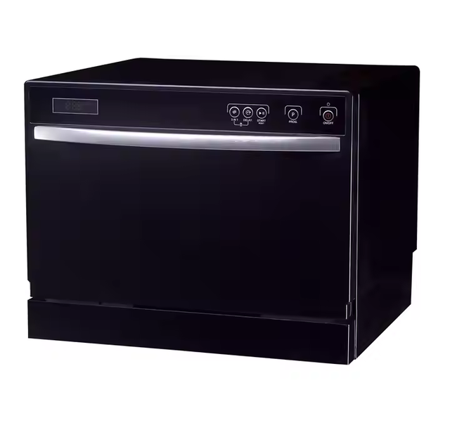 Counter Top Dishwasher 6 Washing Programs 6 Place Setting Anti Flood Anti Leak Concealed Heating element