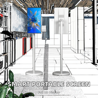 Écran tactile rotatif sur pied, mini-téléviseur intelligent de 32 pouces, tablette, support pour iPad, caméra, roues portables, construction métallique FANTASY