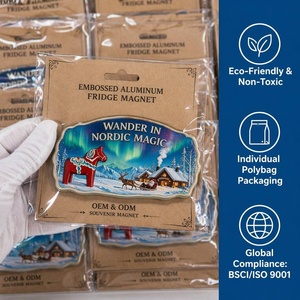 Imán de Refrigerador Nórdico Personalizado de Aluminio en Relieve 3D, Recuerdo de Viaje de la Costa Negra de Noruega e <span class=keywords><strong>Islandia</strong></span>, 2x3 Pulgadas - Product Image 4