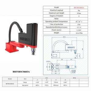 BORUNTE Brazo Robótico Industrial Articulado Flexible de Alta Precisión BRTIRSC0603A, 3 kg de Carga, 4 Ejes, Componentes PLC, para Clasificación y Recolección - Product Image 2