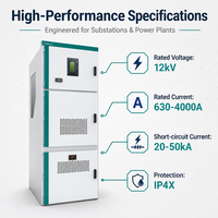 Armoire de distribution d'énergie primaire KYN28A-12 11kV 12kV, Tableau de commutation AIS blindé avec plus de 500 projets