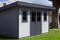 Panneaux WPC Modulaires Série D EASYGREEN pour Maisons Modernes en Bois, Idéales pour Villas, Ateliers, Halls, Parcs et Rangement Extérieur avec Matériaux en Acier