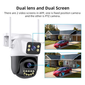 Trong kho 8MP 4k ngoài trời video không dây wifi mạng IP PTZ <span class=keywords><strong>camera</strong></span> icsee App ống kính kép CCTV WIFI Home an ninh máy ảnh - Product Image 2