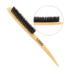 Diseño profesional, la mejor calidad, bambú Natural curvo, 100% cola de rata, <span class=keywords><strong>cerdas</strong></span> de jabalí, <span class=keywords><strong>cepillo</strong></span> para peinar el cabello <span class=keywords><strong>fino</strong></span> - Product Image 1
