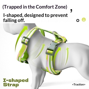 Conjunto de <span class=keywords><strong>Collar</strong></span> y Arnés Acolchado de Nailon para Perros y Gatos, para Paseos Deportivos al Aire Libre - Product Image 3