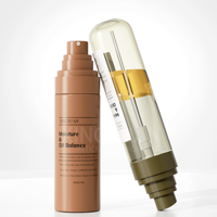 Botol Perawatan Kulit Seri Dual Portabel 100ml, Kompatibel Air & Minyak, Botol Semprot Plastik untuk Serum Perawatan Wajah & Pelembab Kustom