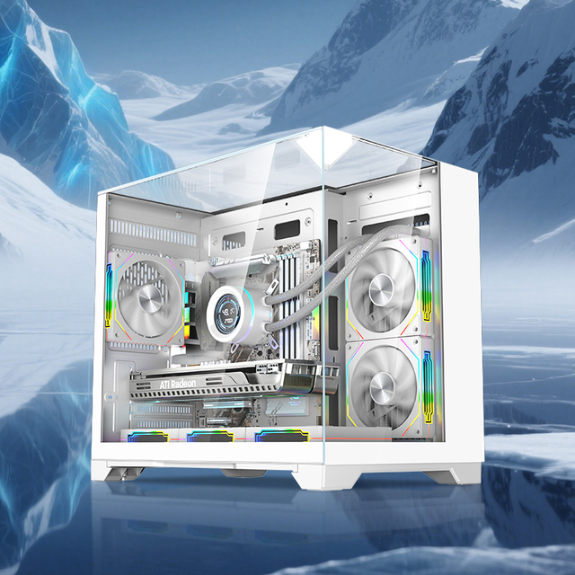 Gaming Pc case High Quality Gaming Pc Case Factory ODM OEM Matx Gaming Cabinet Tempered Glass Mid Tower Three Sides