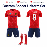 Ensemble de maillots et shorts de football personnalisés, uniformes d'équipe personnalisés, respirants, à séchage rapide, vente en gros pour les clubs et les écoles avec nom et numéro