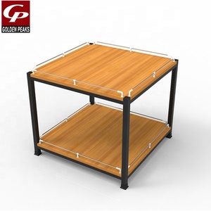 Estantes de madera y acero para leche de supermercado, estantes de regalo para granos, arroz, fideos, mesas de promoción - Product Image 5