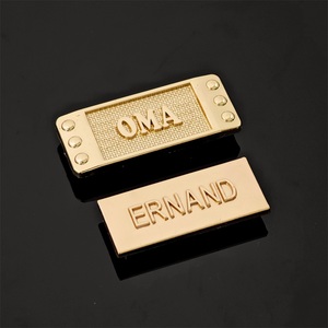 Etiquetas Metálicas en Relieve para Ropa, Forma Rectangular, Color Dorado, Etiquetas Personalizadas con Logotipo de Marca para Accesorios de Vestir - Product Image 5