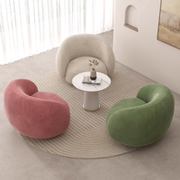 Canapé-lit simple en velours fait main de luxe moderne pour chambre à coucher et salon