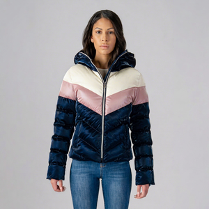 Veste matelassée haut de gamme pour femme – Idéale pour l'hiver, décontractée et résistante au vent, avec fermeture éclair et poches latérales - Product Image 1