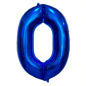 Globo de Mylar Metálico Azul Oscuro Número 0 de 1M para Decoraciones de Fiesta de Baby Shower - Product Image 1