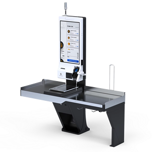 Siêu thị tự phục vụ thanh toán <span class=keywords><strong>kiosk</strong></span> 21.5 "43" điện dung màn hình cảm ứng thiết bị đầu cuối bao gồm SDK Đầu đọc mã vạch trung tâm mua sắm - Product Image 3