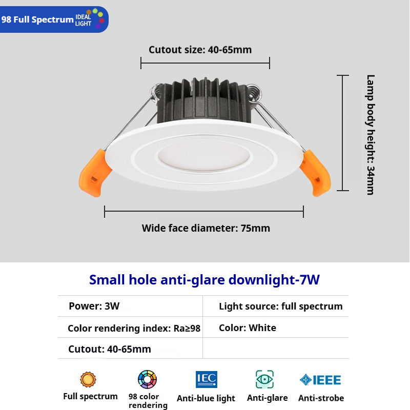 Downlights blancs-7w