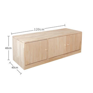 Armoire de plancher en bois massif pour le stockage de la chambre des enfants porte plate avec <span class=keywords><strong>baie</strong></span> <span class=keywords><strong>vitrée</strong></span> TV peut être utilisé pour le stockage des aliments - Product Image 6