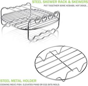 Juego de accesorios Chengke para 4 4,2 5 5,5 5,8 QT Gowise Cosori Phillips Ninja Cozyna <span class=keywords><strong>Air</strong></span> <span class=keywords><strong>Fryer</strong></span> 12PCs Juego de utensilios para hornear Compatible - Product Image 6