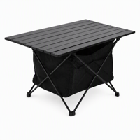 Table de camping moderne Woqi, pliable, portable, ultralégère, en alliage d'aluminium, avec sac de rangement en maille, mobilier d'extérieur