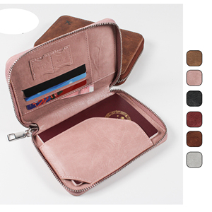 RFID Blocking Passport Wallet with Zipper and Card Slots Travel Document Organizer Holder Neck <b>Pouch</b> Money Security for <b>Men</b> - Product Image 1