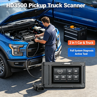 Escáner OBD2 de Alta Resistencia ANCEL HD3400, Regeneración DPF para Camiones Comerciales, Diagnóstico de Motor, ABS y Transmisión con Adaptadores de 6/9/16 Pines