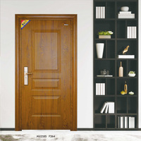 Porte de sécurité en métal minimaliste moderne Mexin, porte d'entrée simple pour villa, anti-effraction, grade A, ensemble de portes doubles pour entrée de maison