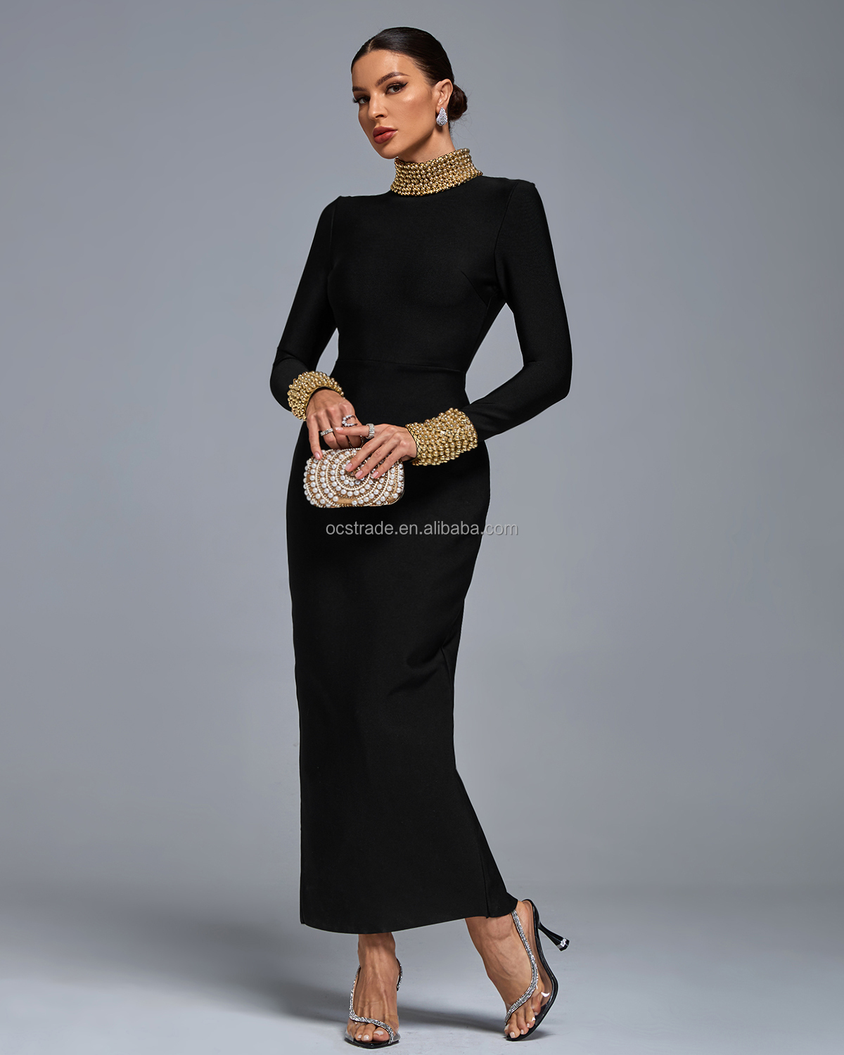 sherri hill 54836 butterfly beaded sheath dress V-Neck Prom 55864 Size Cole Haan:10 Group: Short Sleeve Dress Black Mini Dress Spaghetti line chiffon skirt