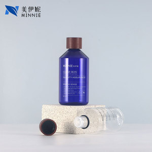 Botella Cosmética Minnie Close Skin de 300 ml, Vidrio Esmerilado con Tapa de Madera para Tónico, Desmaquillante, Botellas Recargables - Product Image 3