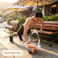 Rouleau abdominal à rebond automatique pour entraînement musculaire en intérieur pour adultes, outil domestique pour le renforcement abdominal et l'amincissement de la taille