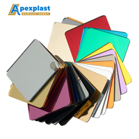 Feuille acrylique sur mesure Apexplast en PMMA, écologique, surface brillante pour la publicité, l'éclairage, la découpe et le pliage inclus