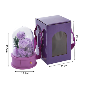 Luce LED con <span class=keywords><strong>Rosa</strong></span> Incapsulata Fatta a Mano, Vari Colori, Fiori Artificiali di Lunga Durata per Casa, Matrimoni, Ristoranti, San Valentino - Product Image 6