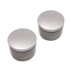 2024 New Product 8oz Round Jars Metal Box Candle Making Seamless Tin Can with Lid Matcha Tin Can