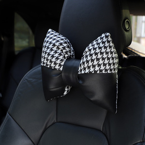 Appui-tête et support lombaire pour voiture, motif pied-de-poule, coussin en coton PP pour siège de voiture, oreiller confortable, utilisation quatre saisons - Product Image 3
