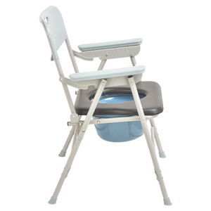 Nursing <b>Commode</b> <b>Chair</b> Foldable With Armrests For Elderly And Disabled Indoor Use - Product Image 3