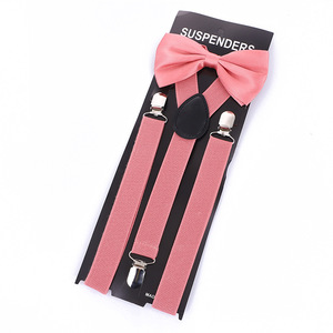 Set di <span class=keywords><strong>bretelle</strong></span> rosse personalizzate per matrimonio <span class=keywords><strong>con</strong></span> papillon - Product Image 5