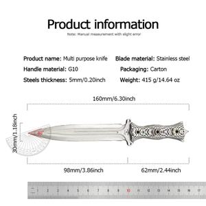 มีดพกอเนกประสงค์ Demon Lord OEM สแตนเลสสตีลปรับแต่งได้ ด้ามจับ G10 คุณภาพสูง สำหรับกิจกรรมกลางแจ้ง ล่าสัตว์ รับประกัน 1 ปี - Product Image 6
