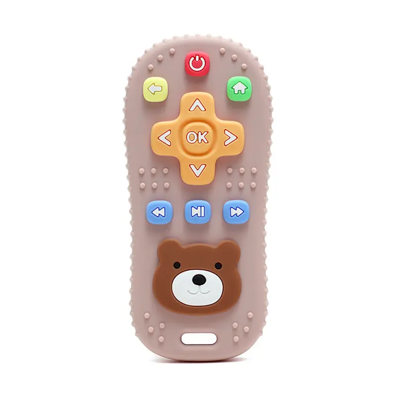 2023 New Customization Eco-friendly Food Grade Silicone TV Remote Control Teether Toys for Baby