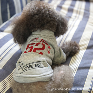 Nueva ropa de otoño/invierno para perros Poodle y Bichón, sudaderas con forro polar talla 52, artículos para mascotas Teddy. - Product Image 3