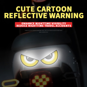 Pegatina decorativa para vehículos eléctricos con ojos de diablo de dibujos animados, pegatina personalizada transfronteriza de advertencia para <span class=keywords><strong>casco</strong></span> de motocicleta, <span class=keywords><strong>pegatinas</strong></span> para coche - Product Image 4