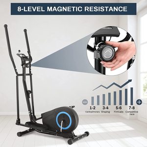 Appareil elliptique commercial <span class=keywords><strong>GOCHA</strong></span> GC-2115 en acier avec freinage magnétique et roue arrière, machine cardio robuste en acier pour la maison et la salle de sport - Product Image 5