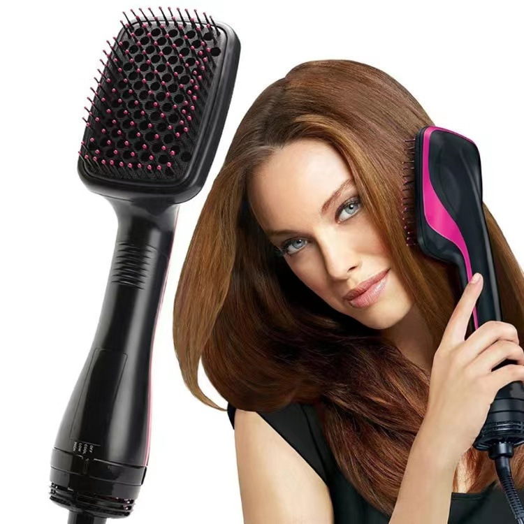 Professional Hair Dryer Brush Hot Heating Hair Comb Hot Air Brush Blow Dryer Straightening Comb Styling Tool For Women