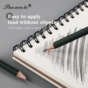 Panwenbo-Bloc-notes professionnel <span class=keywords><strong>A3</strong></span> A4 A5, 24 feuilles 160gsm, carnet de croquis à spirale pour artiste, charbon de bois pour croquis - Product Image 3