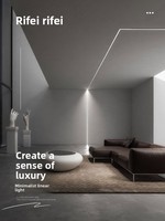 Profilé en aluminium pour éclairage linéaire LED, canal encastré pour plafond, extrusion LED montée en surface avec diffuseur et boîtier