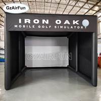 Tente de simulateur de golf gonflable de qualité commerciale, cage d'entraînement de golf portable avec écran d'impact pour événements de pratique de golf en extérieur