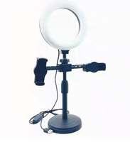 Anneau lumineux LED professionnel pour selfie avec support pour téléphone, idéal pour la photographie et le streaming vidéo en direct